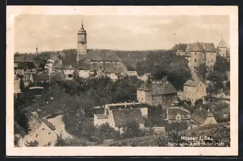 AK Nossen, Teilansicht vom Hügel aus