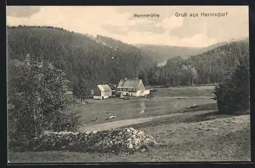 AK Hermsdorf, Blick auf die Rammmühle