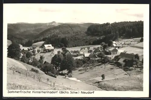 AK Hinterhermsdorf / Sächs. Schweiz, Ortsansicht aus der Vogelschau
