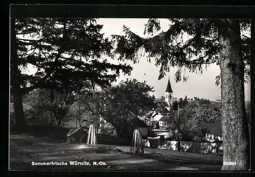 AK Würnitz, Blick zur Kirche