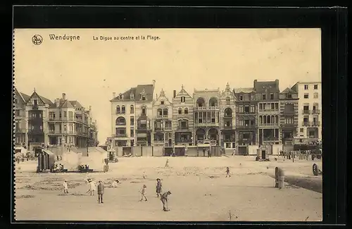 AK Wenduyne, La Digue au centre et la Plage