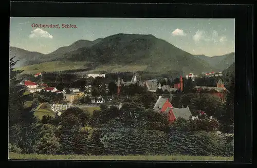 AK Görbersdorf, Totalansicht aus der Vogelschau