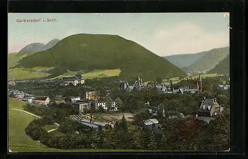 AK Görbersdorf, Totalansicht aus der Vogelschau