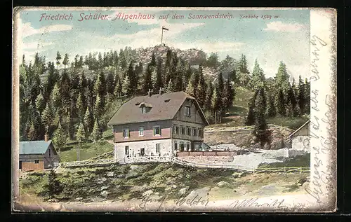 AK Schottwien, Friedrich Schüler-Alpenhaus auf dem Sonnwendstein