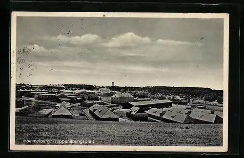 AK Hammelburg, Truppenübungsplatz aus der Vogelschau