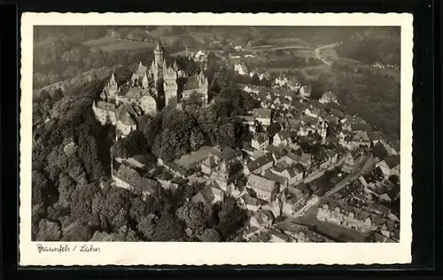 AK Braunfels /Lahn, Ortsansicht vom Flugzeug aus