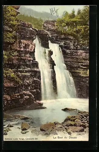 AK Le Saut du Doubs, Wasserfall