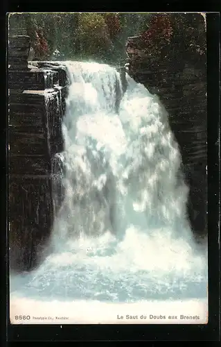 AK Le saut du Doubs aux Brenets, Wasserfall