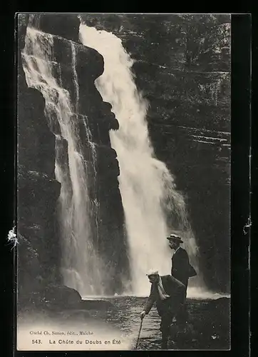 AK La Chute du Doubs en Ètè, Wasserfall