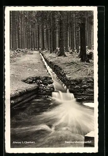 AK Altenau im Oberharz, Dammgraben-Wasserfall