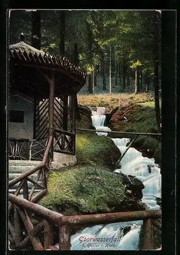 AK Goslar, Blick auf den Gosewasserfall