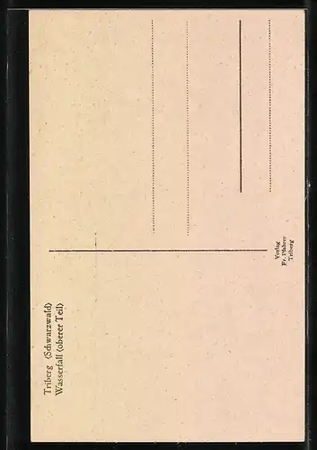 AK Triberg (Schwarzwald), Wasserfall oberer Teil