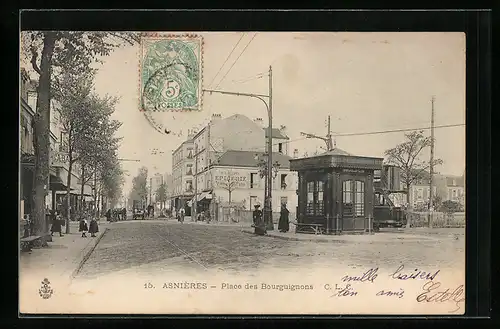 AK Asnières, Place des Bourguignons