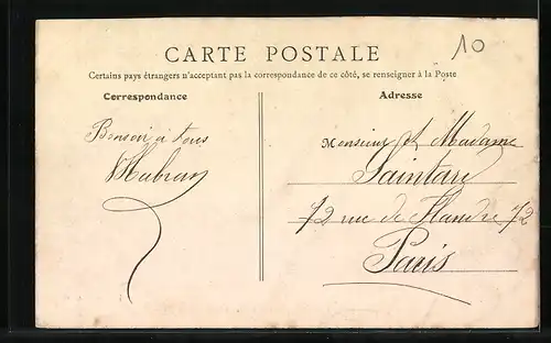 AK Asnières, Place de la Station et Grande-Rue