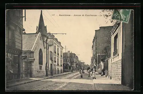 AK Asnières, Avenue de Courbevoie-Le Temple