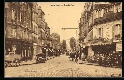 AK Asnières, Grande-Rue