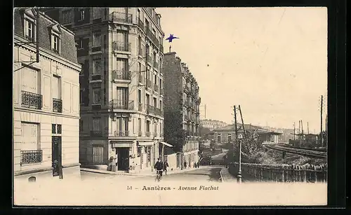 AK Asnières, Avenue Flachat