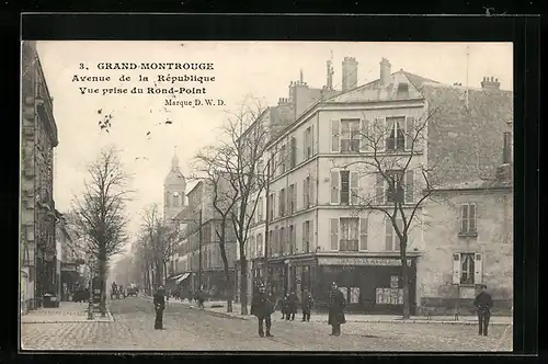 AK Grand-Montrouge, Avenue de la Republique, Vue prise du Rond-Point