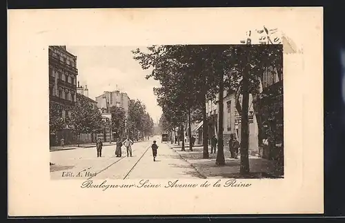 AK Boulogne-sur-Seine, Avenue de la Reine