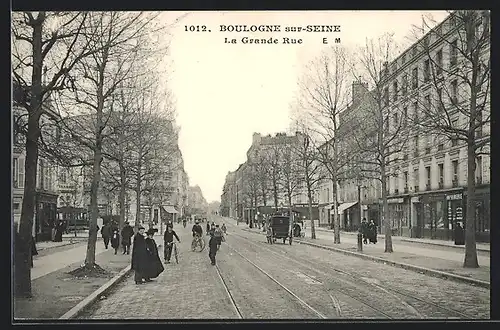 AK Bouloge-sur-Seine, La Grande-Rue
