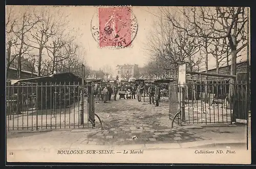 AK Boulogne-sur-Seine, Le Marchè