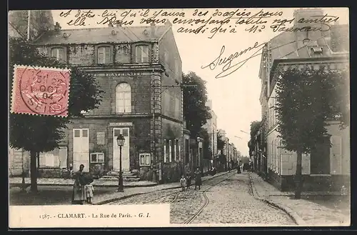 AK Clamart, La Rue de Paris