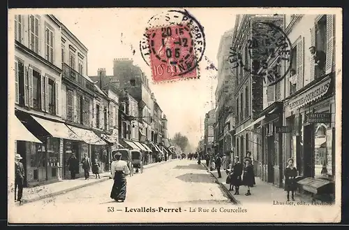 AK Levallois-Perret, La Rue de Courcelles