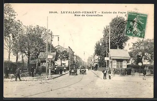 AK Levallois-Perret, Entrèe du Pays-Rue de Courcelles