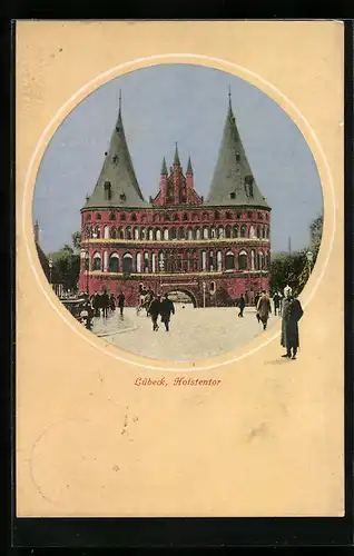 AK Lübeck, Holstentor, Passepartout