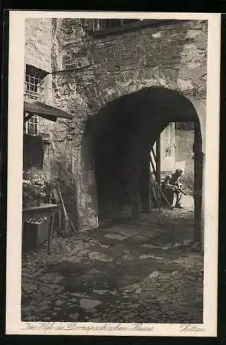 AK Zittau i. Sa., im Hofe des Dornspach'schen Hauses