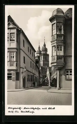 AK Bayreuth, Brautgasse mit Blick auf die Stadtkirche