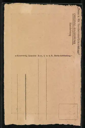 Künstler-AK Bonn a. Rh., Beethovens Geburtshaus