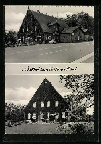 AK Lübeck, Gasthof zum Goldenen Hahn, Garten