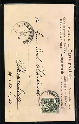 Glitzer-Perl-AK Hübsche Frau in Tracht, Kopfputz