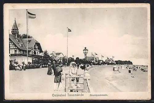 AK Travemünde, Ostseebad, Strandpromenade