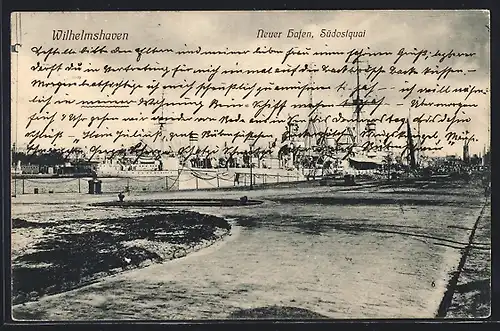 AK Wilhelmshaven, Neuer Hafen, Südostquai