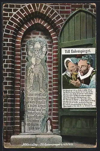 AK Mölln i. Lbg., Till Eulenspiegel Grabstein