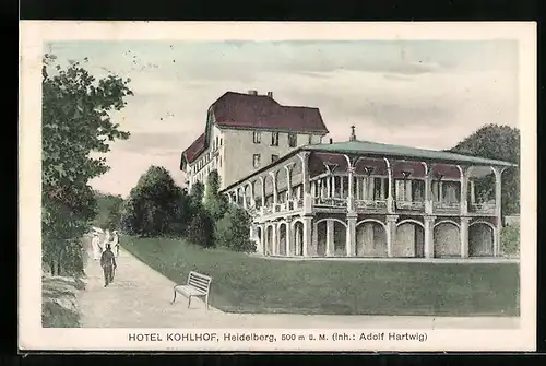 AK Heidelberg, Hotel Kohlhof von Adolf Hartwig