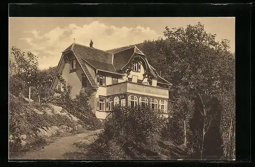 AK Alpirsbach, Auffahrt zum Hotel-Kurhaus Waldeck