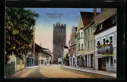 AK Mühldorf, Blick auf das Münchener Tor