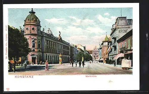 AK Konstanz, Marktstätte mit Hotel Krone