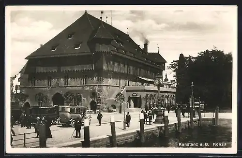 AK Konstanz, das Konzil am Hafen