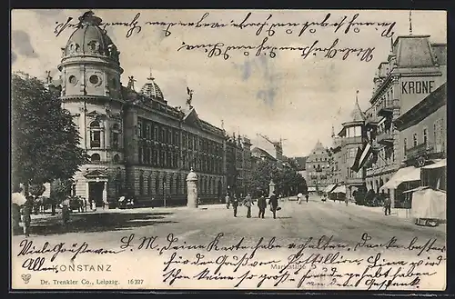 AK Konstanz, Marktstätte mit Hotel Krone