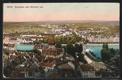 AK Konstanz, Teilansicht vom Münster aus gesehen