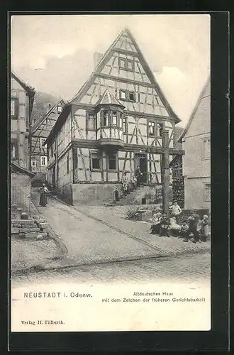 AK Neustadt, Altdeutsches Haus mit dem Zeichen der früheren Gerichtsbarkeit