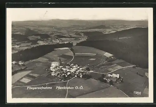 AK Pfarrkirchen, Fliegeraufnahme des Ortes