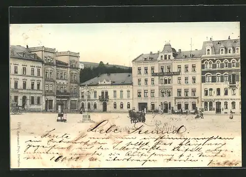 AK Sebnitz, Hotel Stadt Dresden am Marktplatz