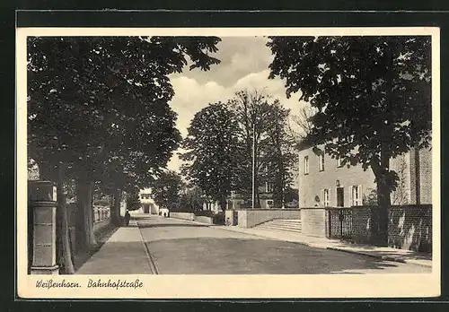 AK Weissenhorn, Blick in die Bahnhofstrasse