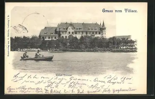 AK Titisee, Hotel Titisee vom Wasser betrachtet