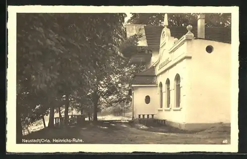 AK Neustadt / Orla, Gasthaus Heinrichs-Ruhe